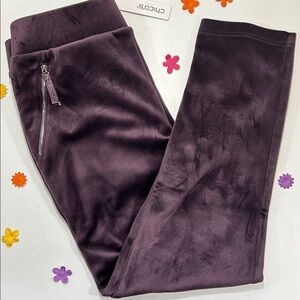 Chico's Velour Rich Purple Tapered Pant OR NWT
